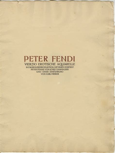 Peter Fendi. Vierzig Erotische Aquarelle in 